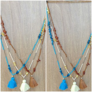 stone beads colorful design necklace tassels women fashion wholesale price